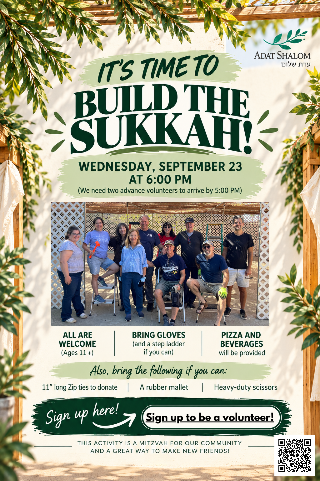 Sukkah Building Volunteers