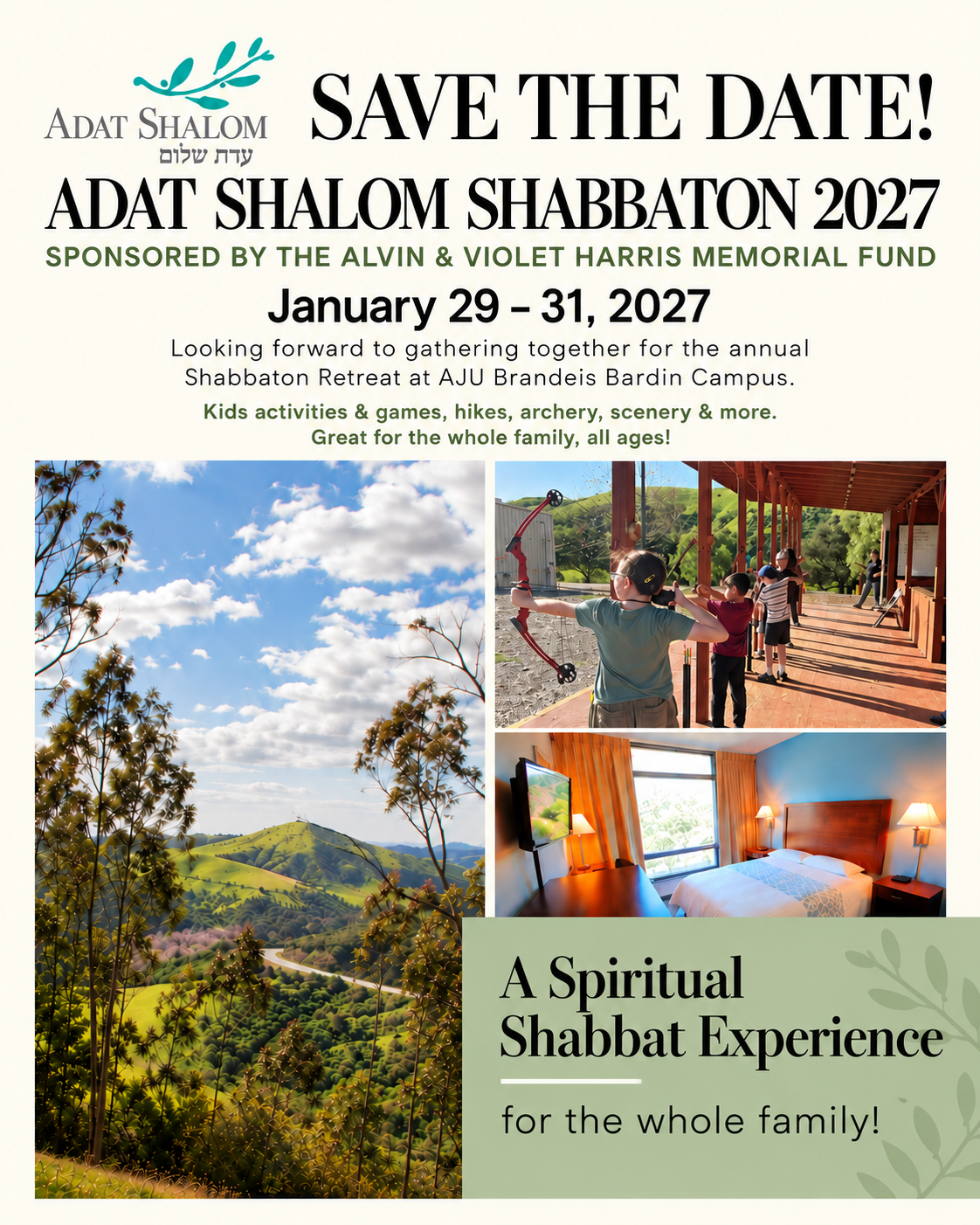 Adat Shalom Shabbaton 2027