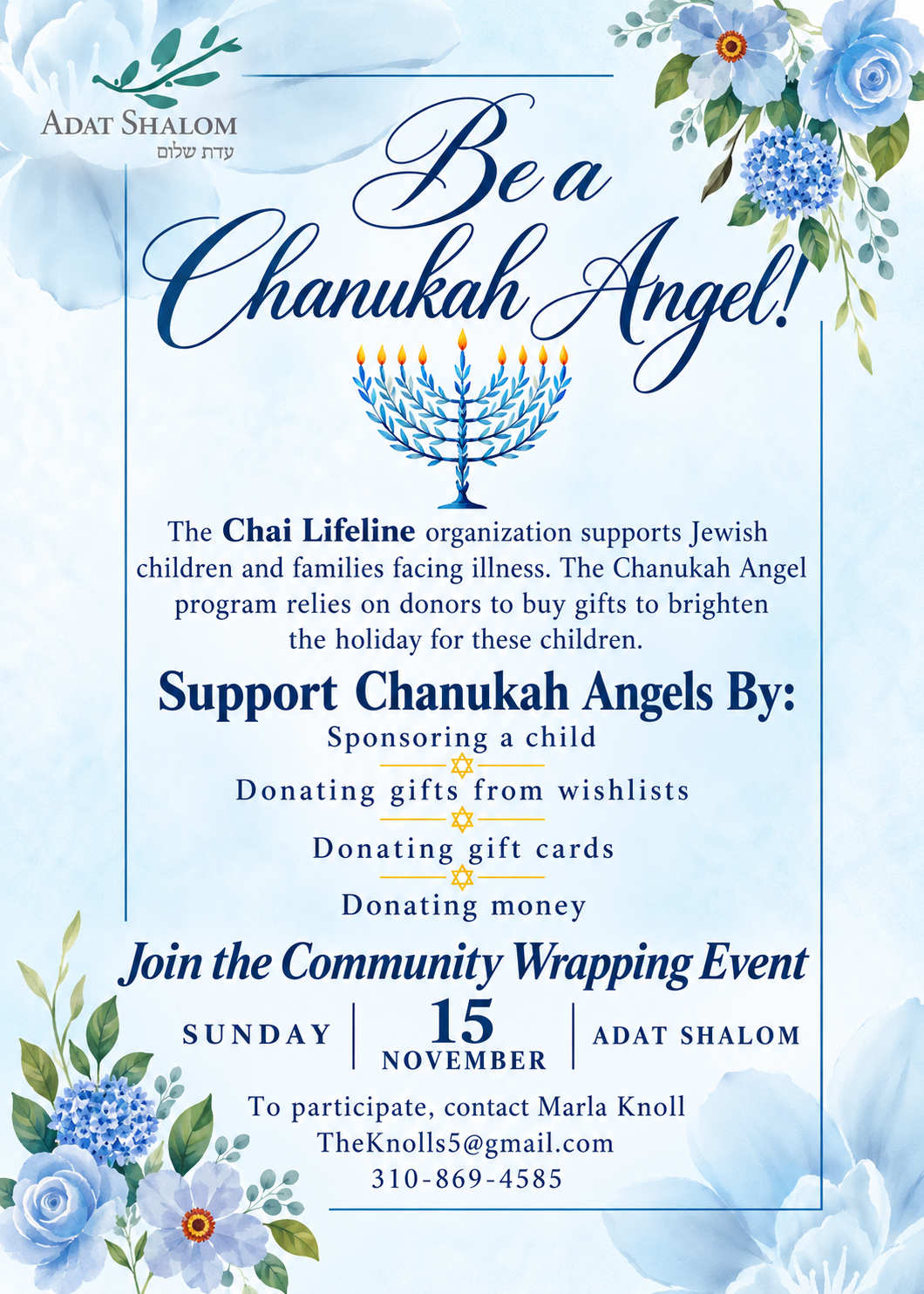 Chanukah Angel Charity